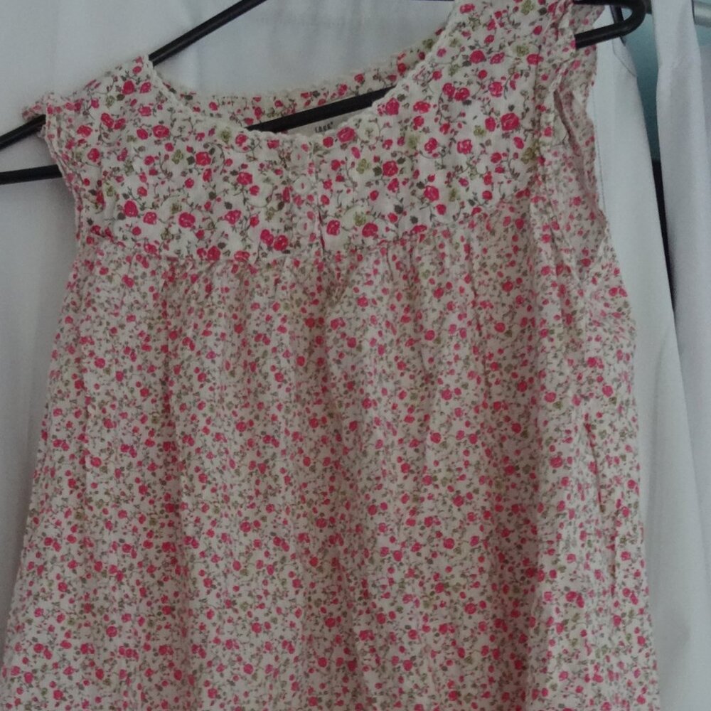 girls 12/14 Y H&M vintage LOGG top with lace trim floral